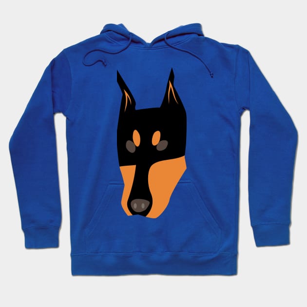 Doberman dog face Hoodie by CindyS